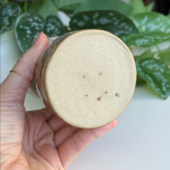 Handmade Studio Pottery Vase Crinkled Vintage - Picture 9 of 13